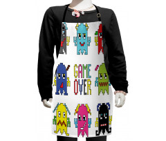 Pixel Robot Emotion Kids Apron