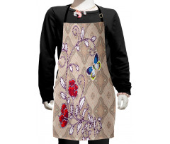 Blooming Flower Retro Kids Apron