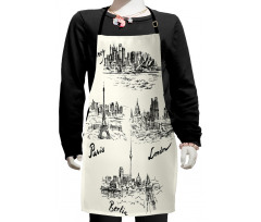 World's Famous Cities Kids Apron