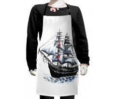 Columbus Ship Sailing Kids Apron