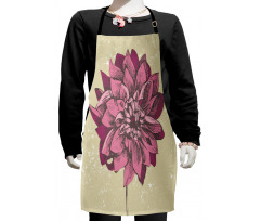 Dahlia Flower Bohemian Kids Apron