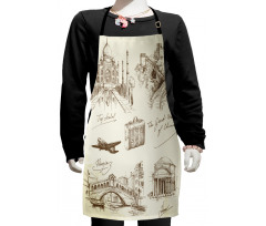 World Famous Landmarks Kids Apron