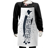 Penguin and Words Kids Apron