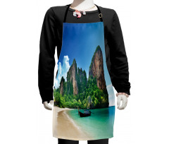 Thailand Rock Cliff Beach Kids Apron