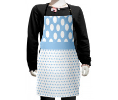 Baby Blue Polka Dots Kids Apron