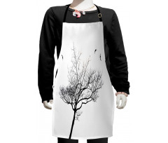 Tree Flying Birds Kids Apron