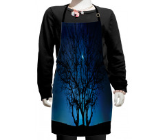 Night Moon Cosmos Kids Apron