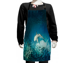 Animals Teal Wildlife Kids Apron