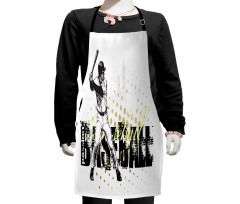 Baseball Grunge Batting Kids Apron