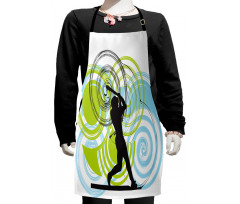 Baseball Player Circles Kids Apron