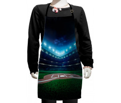 Baseball Stadium Night Kids Apron