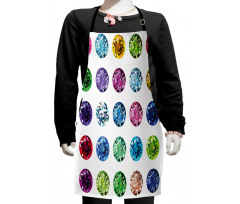 Oval Diamonds Emerald Kids Apron