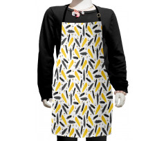 Feathers Retro Dots Kids Apron