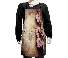 Spring Blossom on Wood Kids Apron