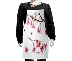 Watercolor Art Flower Kids Apron