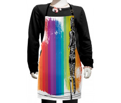 Marathon Runner Ombre Kids Apron