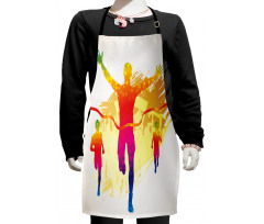 Silhouette Winner Man Kids Apron