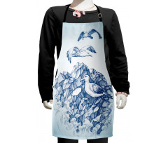 Seagull Mountain Sketch Kids Apron