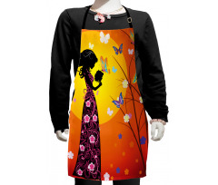 Floral Dress Kids Apron