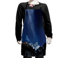 Starry Blue Night Cosmos Kids Apron