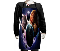 Milky Way Planets Space Kids Apron