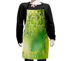 Colorful Tulips Tree Kids Apron