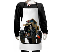 Monster Truck Racing Kids Apron