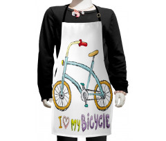 Bicycle Kids Love Words Kids Apron