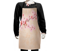 Pink Cherry Blossoms Kids Apron