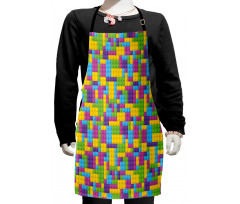 Colorful Blocks Game Cube Kids Apron