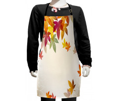 Maple Leaves Pastel Art Kids Apron