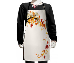 Flying Maple Leaf Seasons Kids Apron