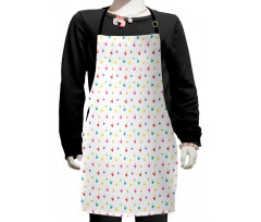 Rainbow Colored Swans Kids Apron