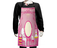 French Lady Cat Mirror Kids Apron