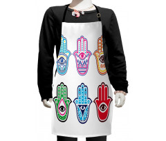 Colorful Hand Third Eye Kids Apron