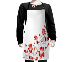 Floral Petal Ornaments Kids Apron