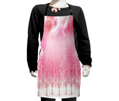 Cherry Trees Feathers Kids Apron