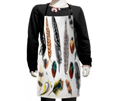 Bird Feather Retro Vibrant Kids Apron