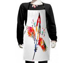 Feather with Wings Birds Kids Apron