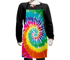 Rainbow Tie Dye Effect Kids Apron