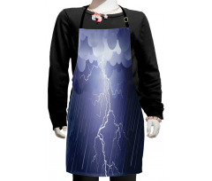 Thunderstorm Dark Clouds Kids Apron