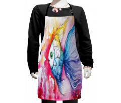 Watercolor Abstract Art Kids Apron