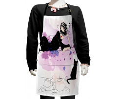 Girl and Cat Kids Apron