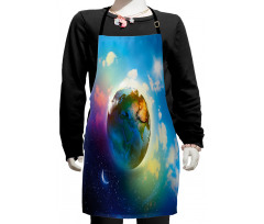 Cosmos Vibrant Scenery Kids Apron