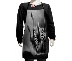 Savage Zebra Striped Kids Apron