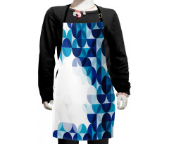 Modern White Circles Kids Apron