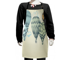 Air Balloons in Sky Kids Apron