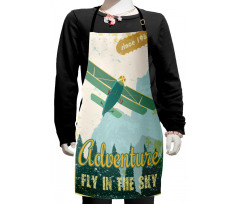 Adventure in Sky Plane Kids Apron