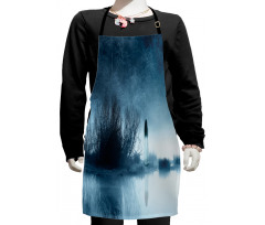 Fog Forest Night Kids Apron