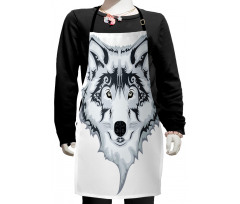 Tibal Wild Wolf Tattoo Kids Apron